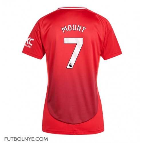 Camiseta Manchester United Mason Mount #7 Primera Equipación para mujer 2024-25 manga corta